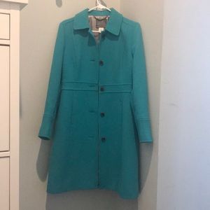 Turquoise J. Crew Knee Length Wool Coat Size 6